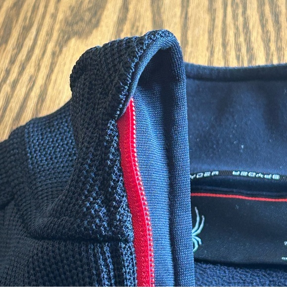 Spyder Men’s Fleece Lined Black Pullover with Red 1/4 Zipper - Picture 9 of 16